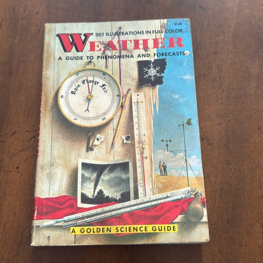 2/$5 Golden Science Guide WEATHER Storms FORECASTING 1965 - Antique Weather